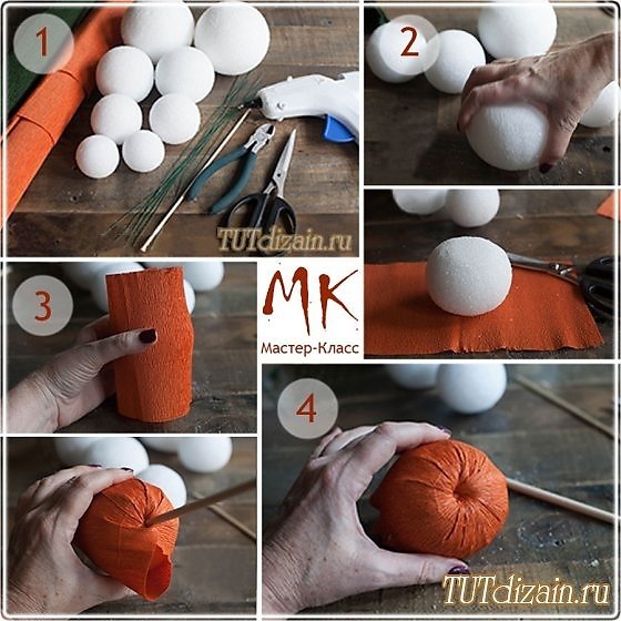 Поделки тыква из шарика и ваты: идеи по изготовлению своими руками (43 фото)