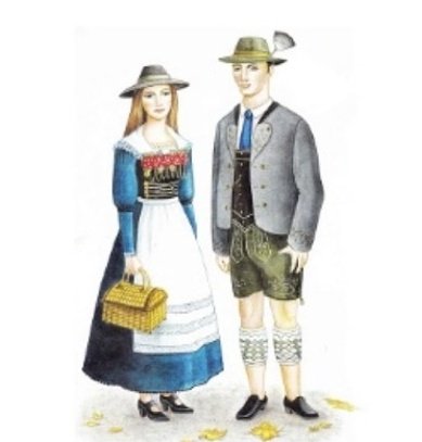 Рисунки национальная одежда немцев (38 фото)
