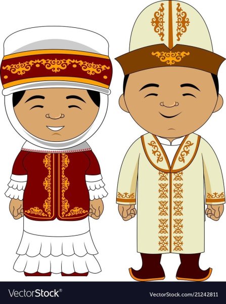 Рисунки кыргызский национальный костюм (39 фото)