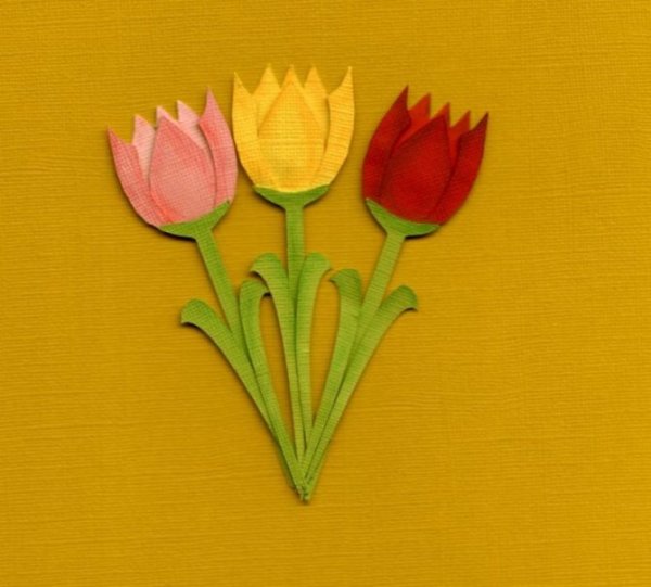 Аппликации из фетра тюльпаны (40 фото)