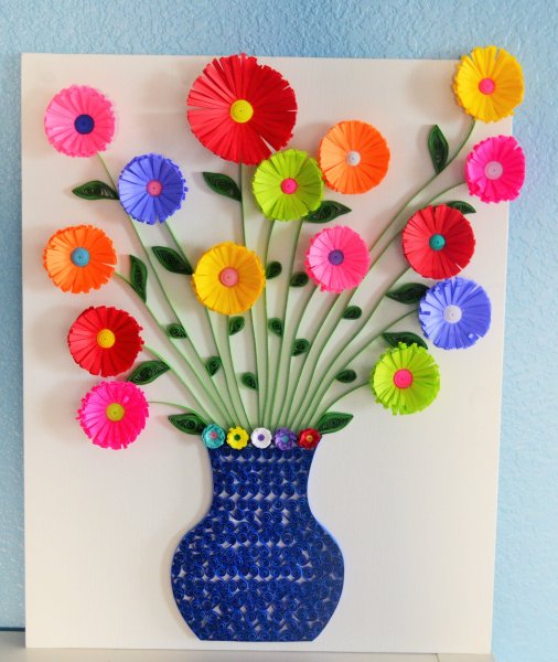 Аппликации открытка ваза с цветами (41 фото)