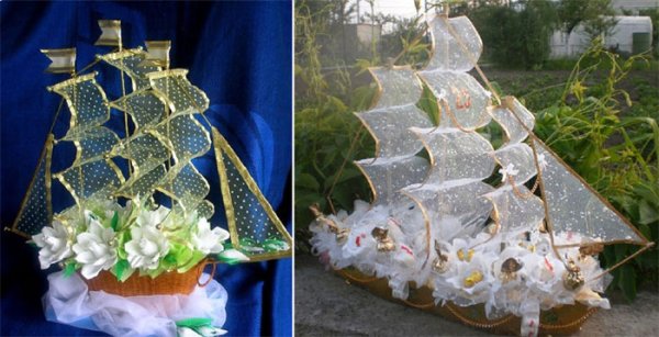 Кораблик в подарок на свадьбу: идеи что подарить и как оформить (45 фото)