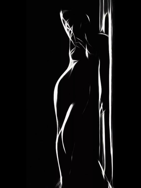 Красивое тело девушки на черном фоне (43 фото)