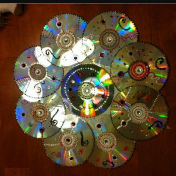 Поделки из бу дисков: идеи по изготовлению своими руками (45 фото)