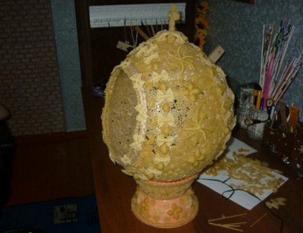 Поделки из макарон на пасху яйцо: идеи по изготовлению своими руками (42 фото)