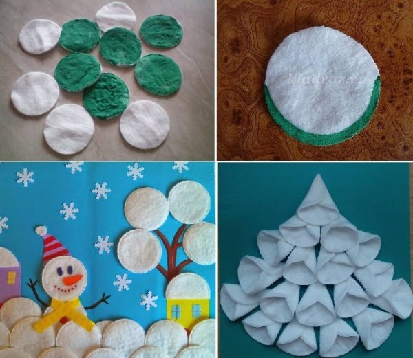 Поделки к новому году снеговик из ватных дисков: идеи по изготовлению своими руками (42 фото)