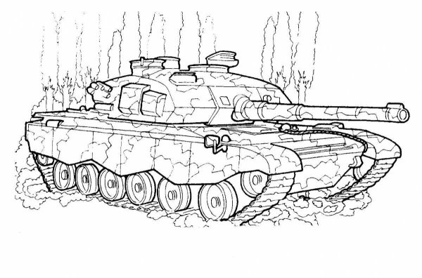 Раскраски армия танков (44 фото)