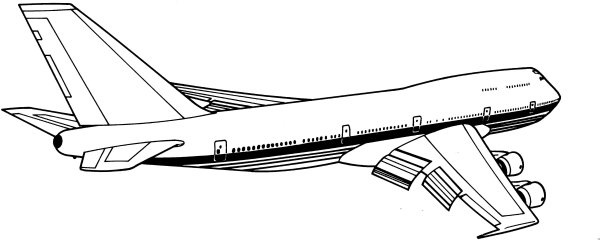 Раскраска самолет Боинг 747 8