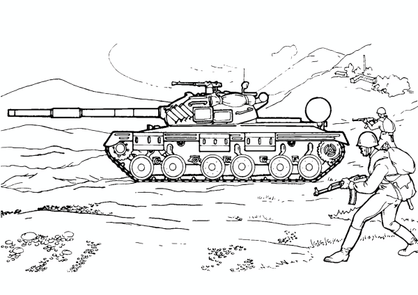 Раскраски белых танков (42 фото)