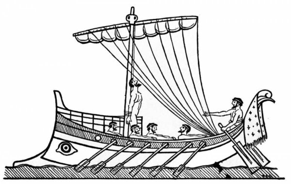 Раскраски корабль одиссея (40 фото)