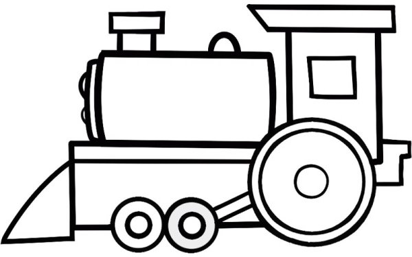 Раскраски поезд и трактор (40 фото)