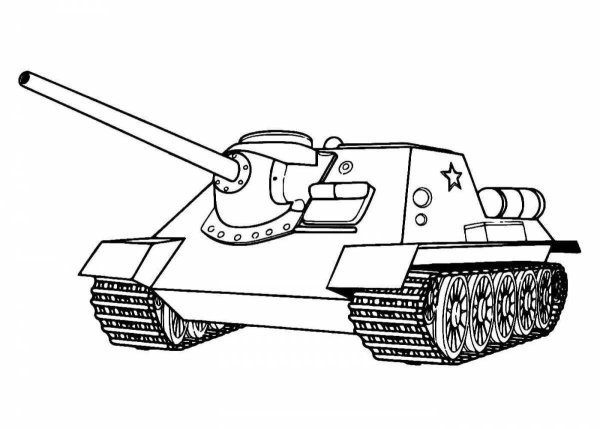 Раскраски советские и российские танки (44 фото)
