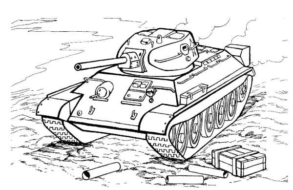 Раскраски средние танки (41 фото)