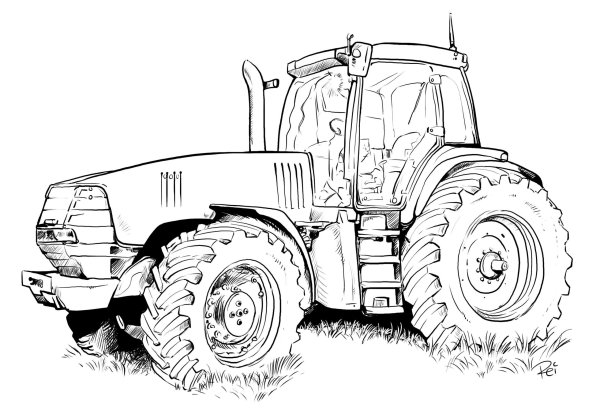 Раскраски старинные трактора (39 фото)