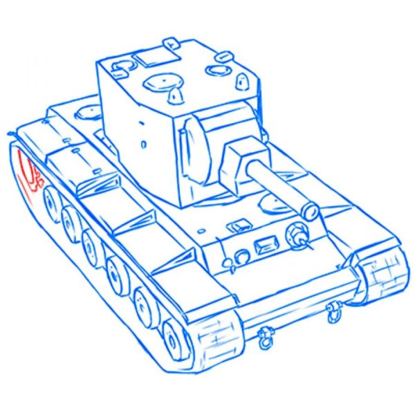 Раскраски танк кв2 (41 фото)
