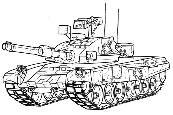 Раскраски танки и танкисты (42 фото)