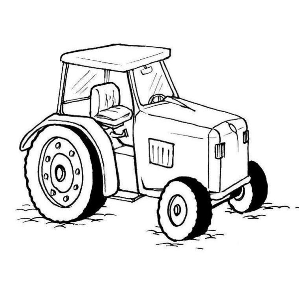 Раскраски трактор попрошайка (38 фото)