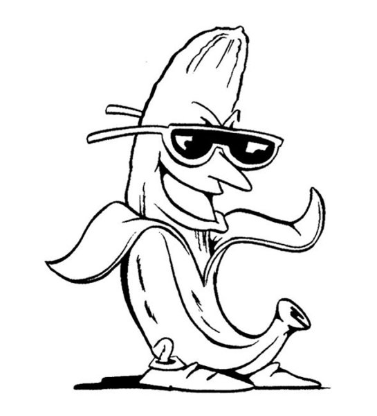 Рисунки банан в очках (39 фото)
