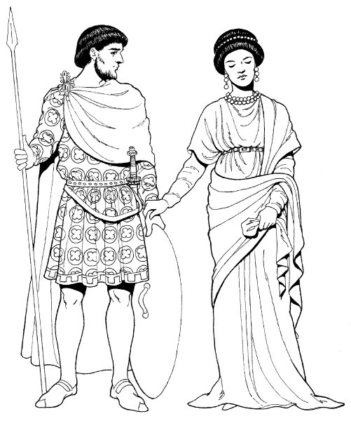 Рисунки древния одежда (34 фото)