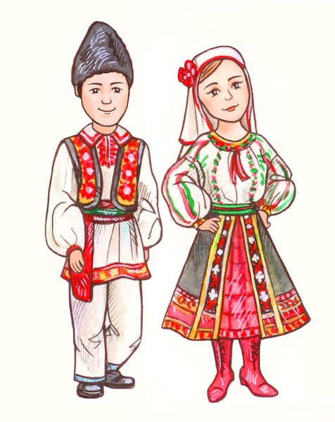 Рисунки национальный костюм молдавии (44 фото)
