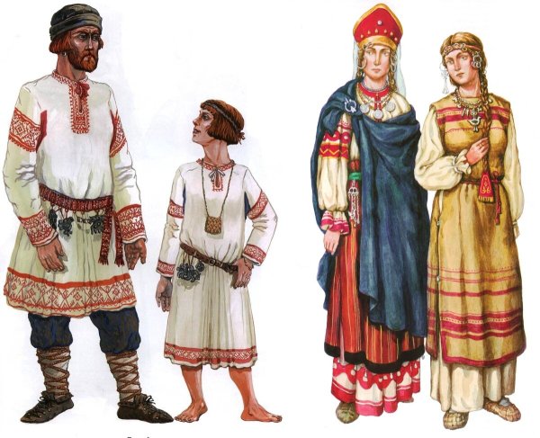 Рисунки одежда предков (44 фото)