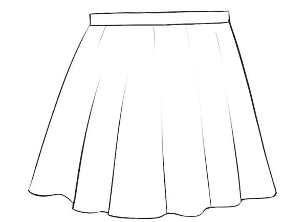 Эскиз юбки на резинке