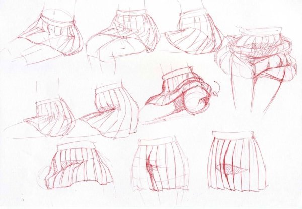 Рисунки юбки сидя (45 фото)