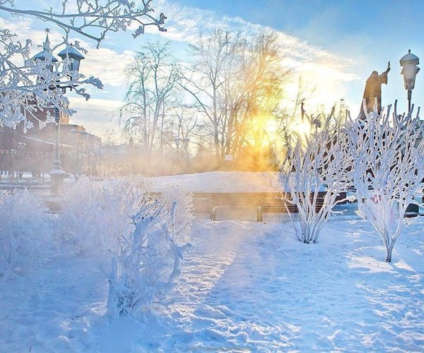 Снежное утро картинки для детей (50 фото)