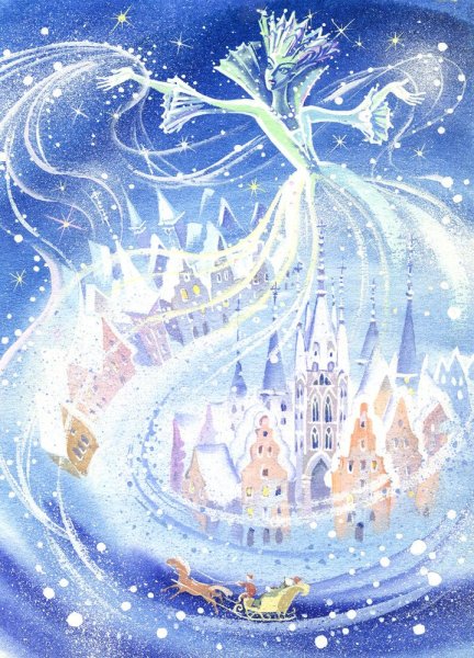 Снежная королева красивые иллюстрации (53 фото)