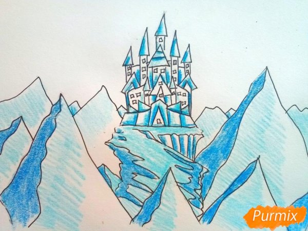Иллюстрация замка снежной королевы (39 фото)