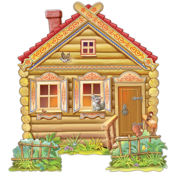 Деревянный домик иллюстрация (47 фото)