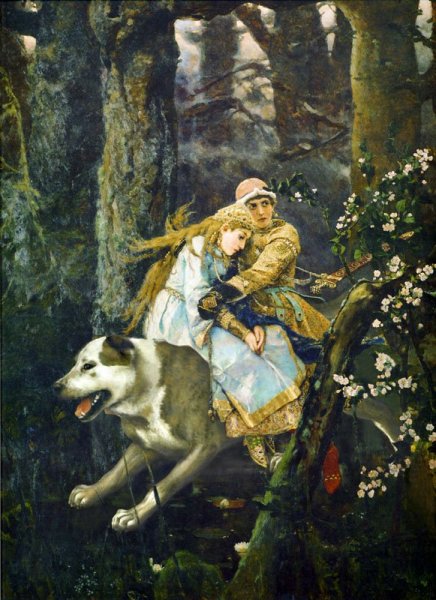 Иллюстрации васнецова иван царевич и серый волк (55 фото)