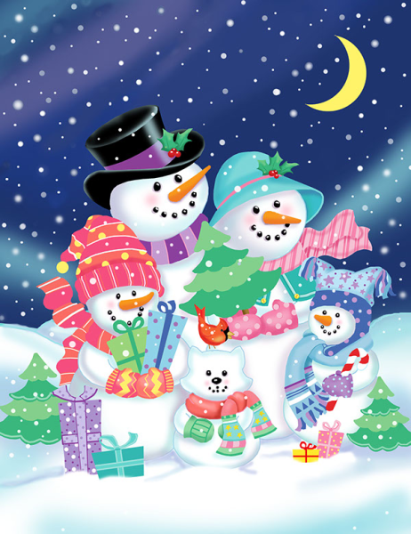 Семья снеговиков иллюстрации (51 фото)